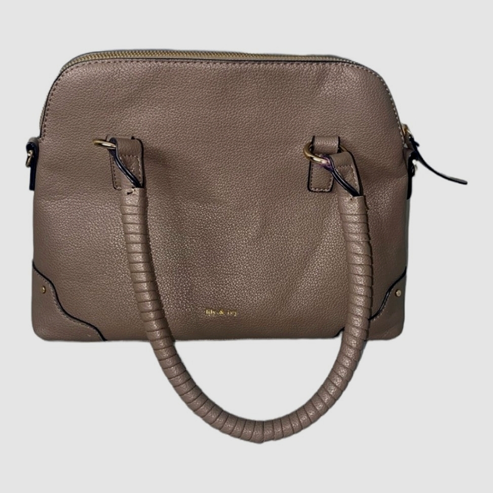 Lily & Ivy Leather Handbag Gray